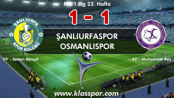 Şanlıurfaspor 1 - Osmanlıspor 1