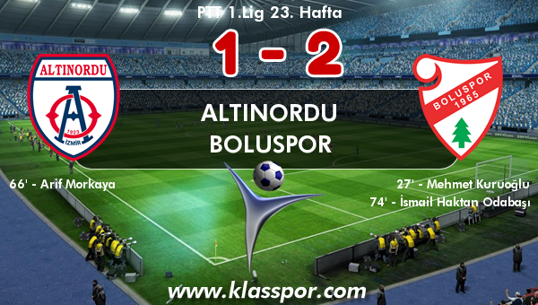 Altınordu 1 - Boluspor 2