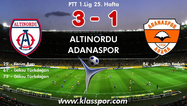 Altınordu 3 - Adanaspor 1