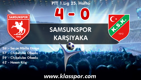 Samsunspor 4 - Karşıyaka 0