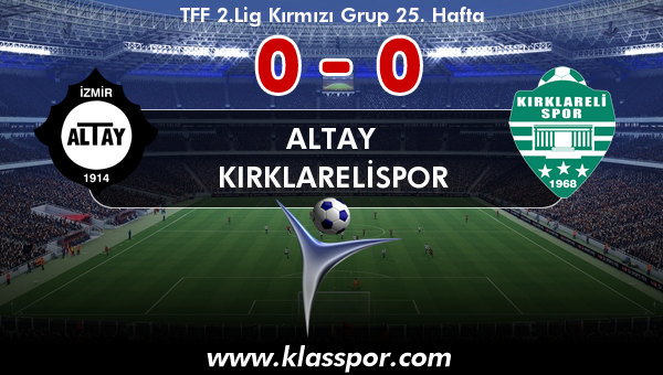 Altay 0 - Kırklarelispor 0