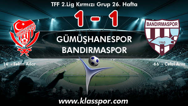 Gümüşhanespor 1 - Bandırmaspor 1