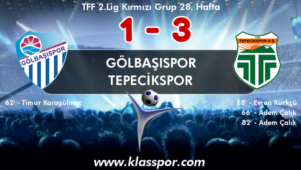 Gölbaşıspor 1 - Tepecikspor 3