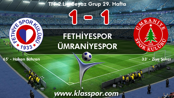 Fethiyespor 1 - Ümraniyespor 1