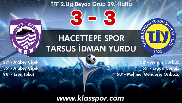 Hacettepe Spor 3 - Tarsus İdman Yurdu 3