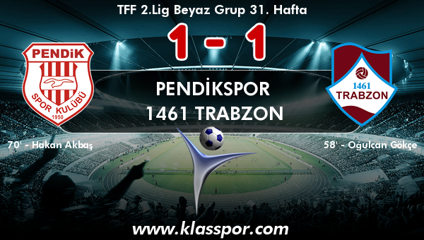 Pendikspor 1 - 1461 Trabzon 1