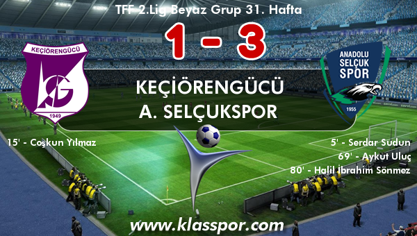 Keçiörengücü 1 - A. Selçukspor 3