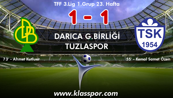 Darıca G.Birliği 1 - Tuzlaspor 1