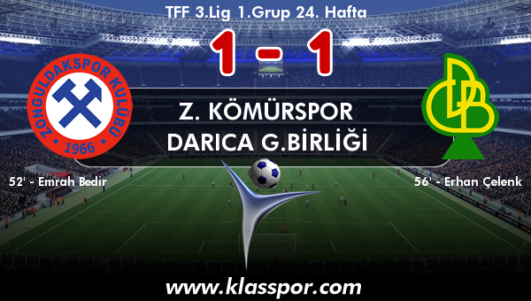 Z. Kömürspor 1 - Darıca G.Birliği 1