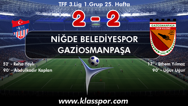 Niğde Belediyespor 2 - Gaziosmanpaşa 2