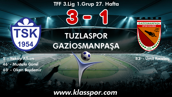 Tuzlaspor 3 - Gaziosmanpaşa 1