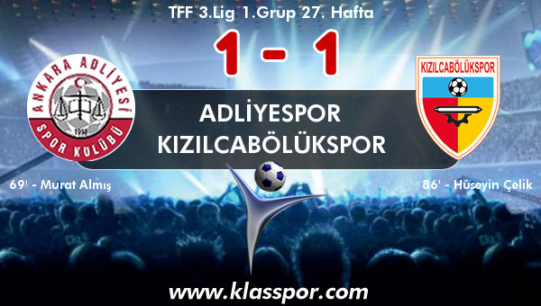 Adliyespor 1 - Kızılcabölükspor 1