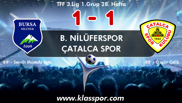 B. Nilüferspor 1 - Çatalca Spor 1