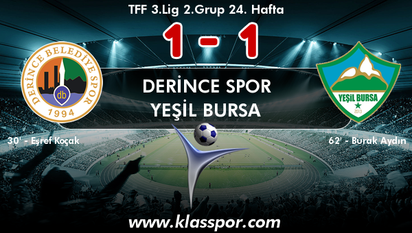 Derince Spor 1 - Yeşil Bursa 1