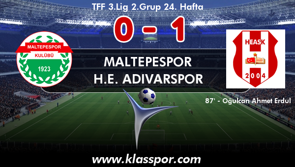 Maltepespor 0 - H.E. Adıvarspor 1