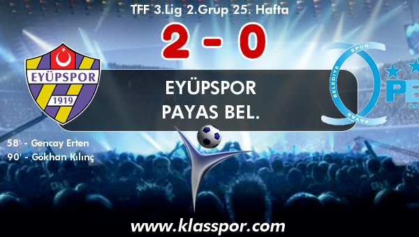 Eyüpspor 2 - Payas Bel. 0