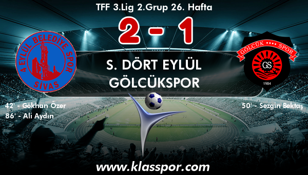 S. Dört Eylül 2 - Gölcükspor 1