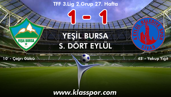 Yeşil Bursa 1 - S. Dört Eylül 1