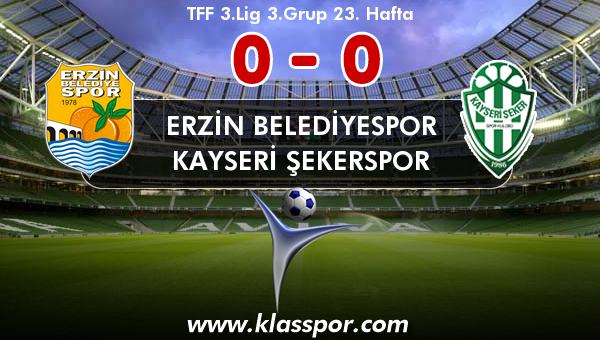 Erzin Belediyespor 0 - Kayseri Şekerspor 0