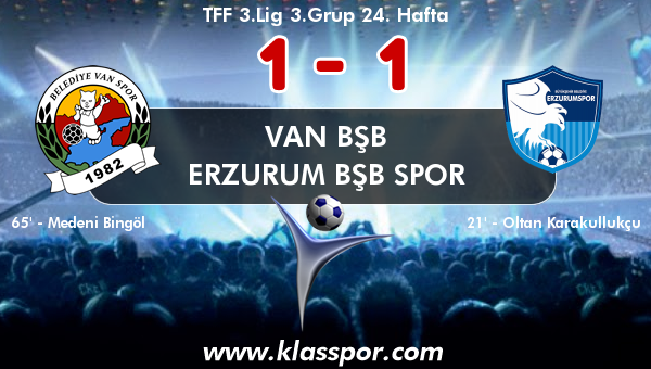 Van BŞB 1 - Erzurum Bşb Spor 1