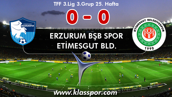 Erzurum Bşb Spor 0 - Etimesgut Bld. 0