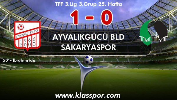 Ayvalıkgücü Bld 1 - Sakaryaspor 0