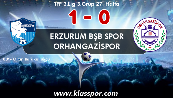 Erzurum Bşb Spor 1 - Orhangazispor 0