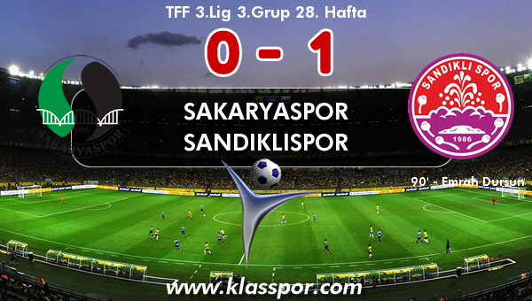 Sakaryaspor 0 - Sandıklıspor 1