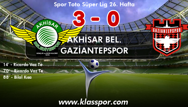 Akhisar Bel. 3 - Gaziantepspor 0