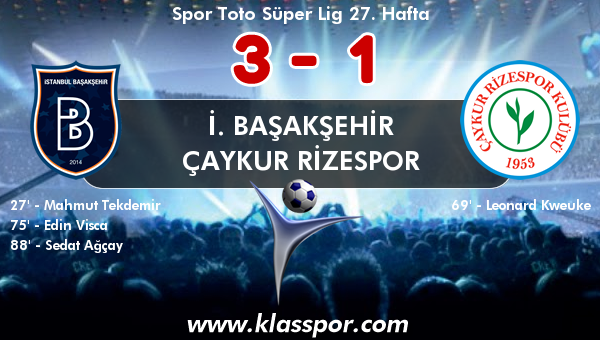 İ. Başakşehir 3 - Çaykur Rizespor 1