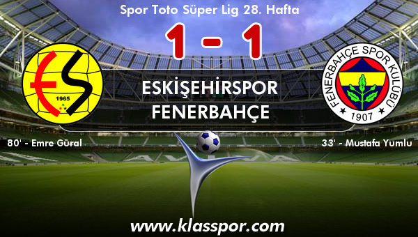 Eskişehirspor 1 - Fenerbahçe 1