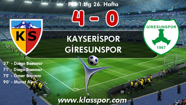 Kayserispor 4 - Giresunspor 0