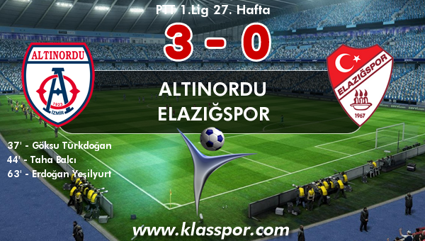 Altınordu 3 - Elazığspor 0