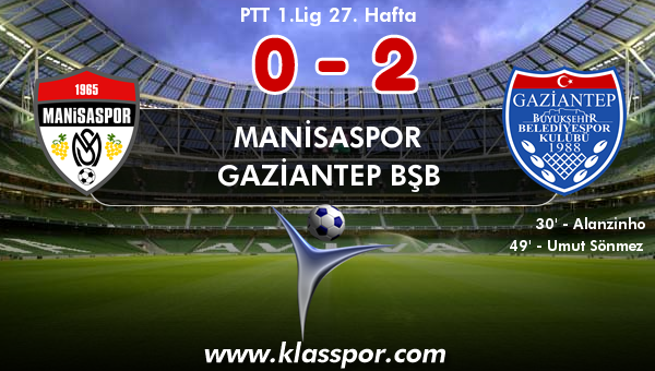 Manisaspor 0 - Gaziantep BŞB 2