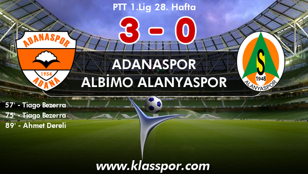 Adanaspor 3 - Albimo Alanyaspor 0