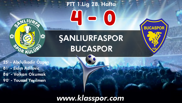 Şanlıurfaspor 4 - Bucaspor 0