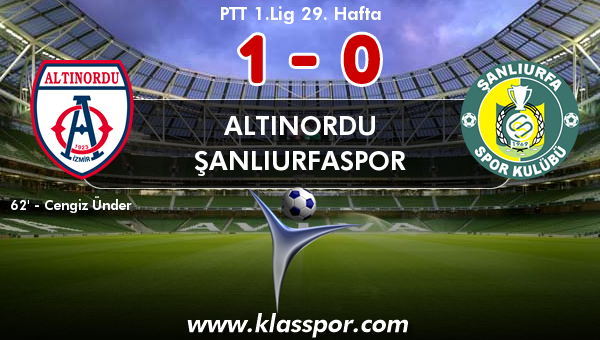 Altınordu 1 - Şanlıurfaspor 0