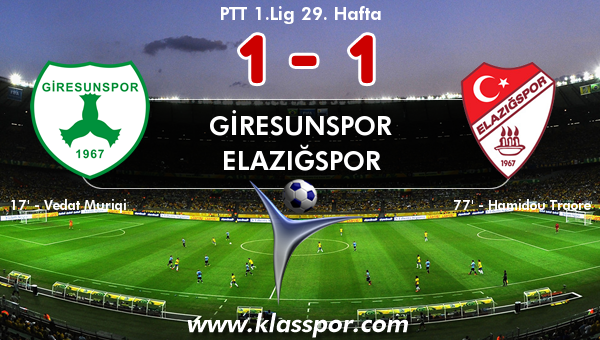 Giresunspor 1 - Elazığspor 1