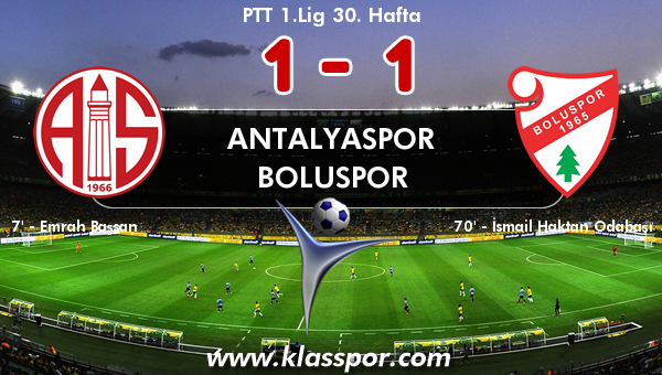 Antalyaspor 1 - Boluspor 1