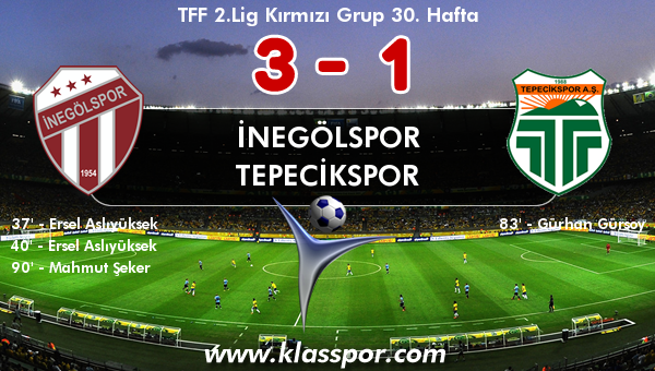 İnegölspor 3 - Tepecikspor 1