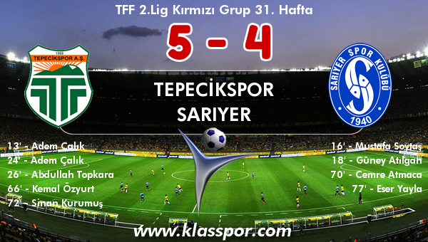 Tepecikspor 5 - Sarıyer 4