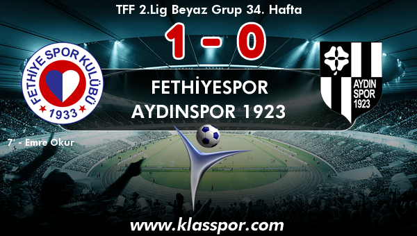 Fethiyespor 1 - Aydınspor 1923 0