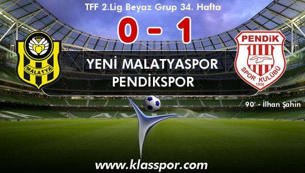 Yeni Malatyaspor 0 - Pendikspor 1