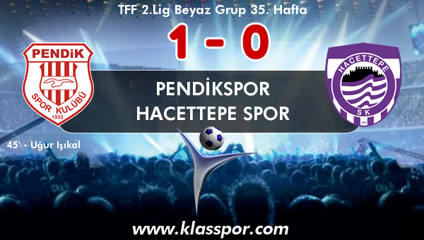 Pendikspor 1 - Hacettepe Spor 0