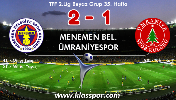 Menemen Bel. 2 - Ümraniyespor 1