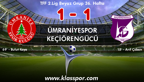 Ümraniyespor 1 - Keçiörengücü 1