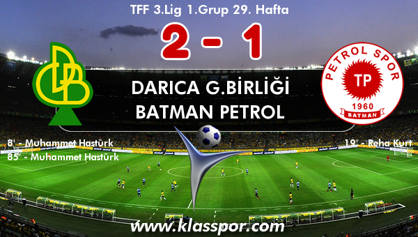 Darıca G.Birliği 2 - Batman Petrol 1