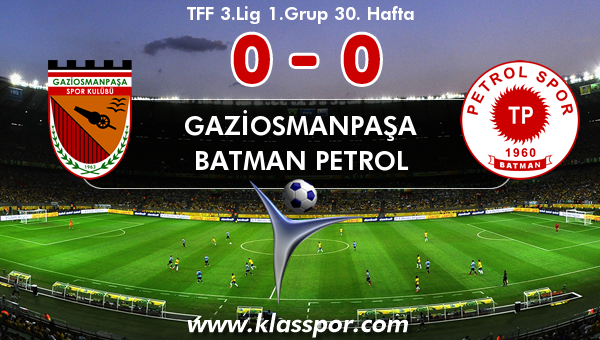 Gaziosmanpaşa 0 - Batman Petrol 0