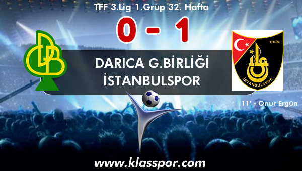 Darıca G.Birliği 0 - İstanbulspor 1