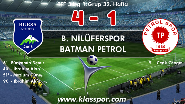 B. Nilüferspor 4 - Batman Petrol 1